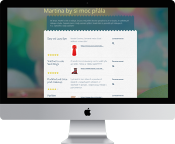 seznam vánočních dárků