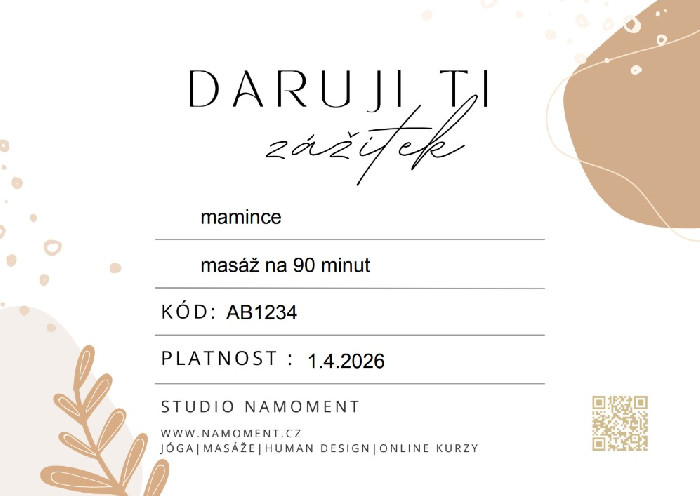 Poukaz na masaz