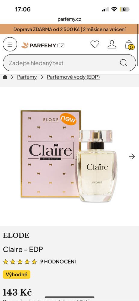 Moje voňavka Claire/Cuté