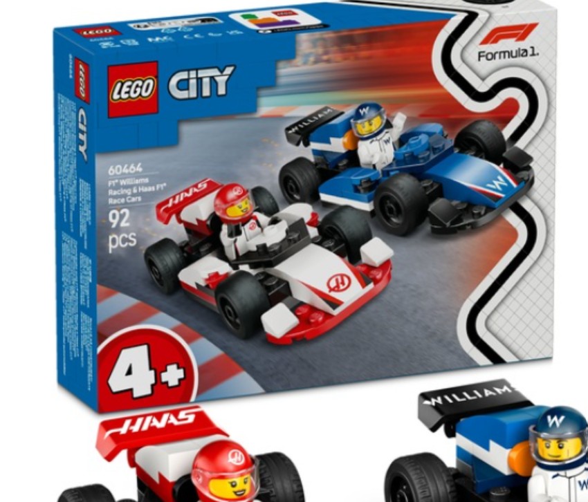 lego city 60464 williams racing i haas f1 samochody wyscigowe f1
