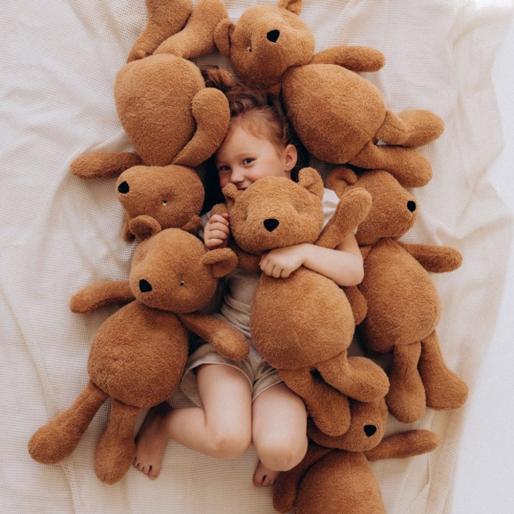 WOOLY ORGANIC Plyšový medvídek Caramel Brown - Ondalek.cz - už 20 let pečujeme o potřeby vašich nejmenších