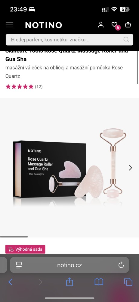 Skincare tools rose quartz massage roller and gua sha masážní váleček na obličej a masážní pomůcka rose quartz